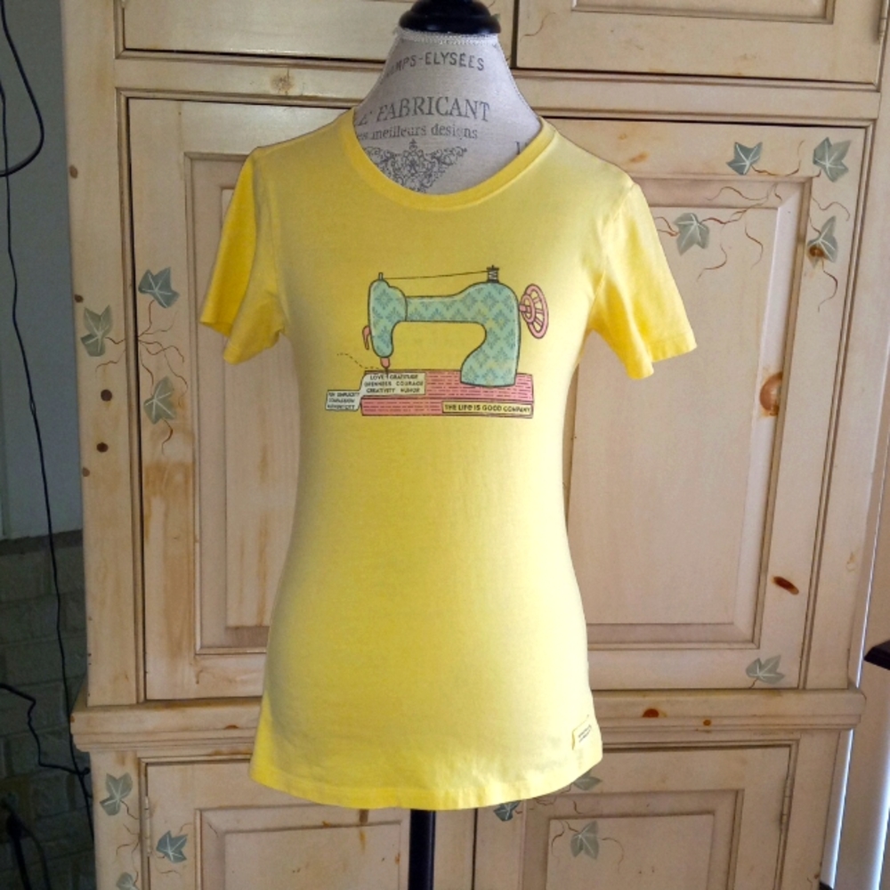 Life is Good Sewing Machine T-shirt